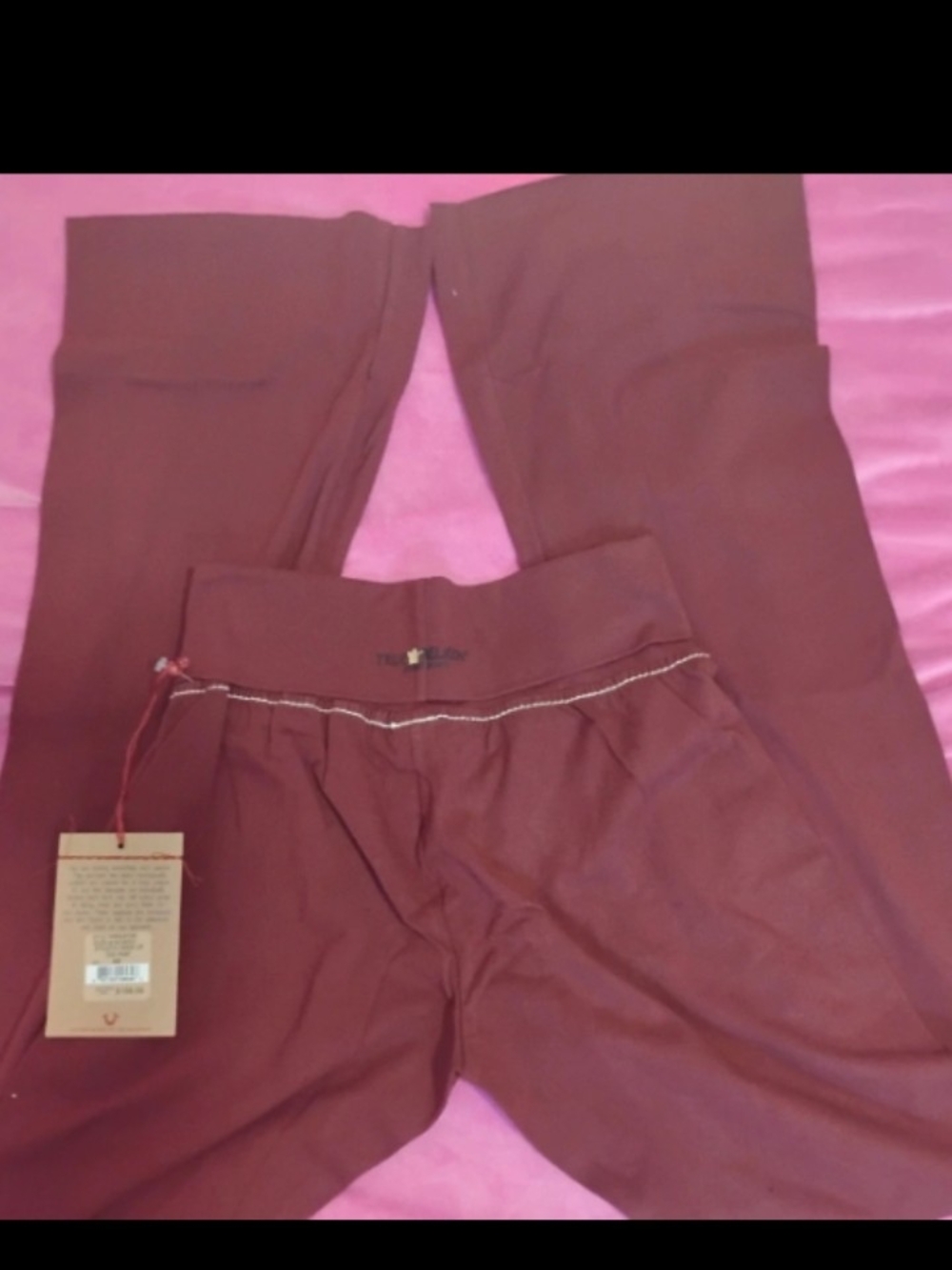 True Religion Women's Burgundy Pull-On Leggings